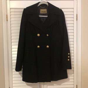 Guess women’s wool blend double breasted black jacket size L